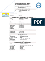 Formulario preinscripción UMSA carrera Informática