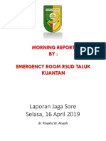 Laporan Igd Sore 16 April 2019