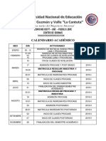 Calendario Academico 2019-i