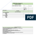 RPMS TOOL For Teachers I-III (Proficient Teacher) : Position and Competency Profile