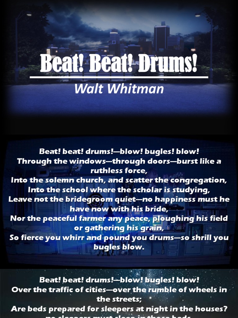 Beat! Beat! Drums! Walt Whitman PDF