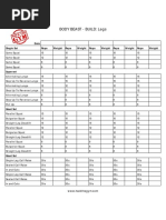 Body Beast Build Legs Workout Sheet