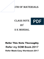 Strengh of Materials S K Mondal Class Note 2017