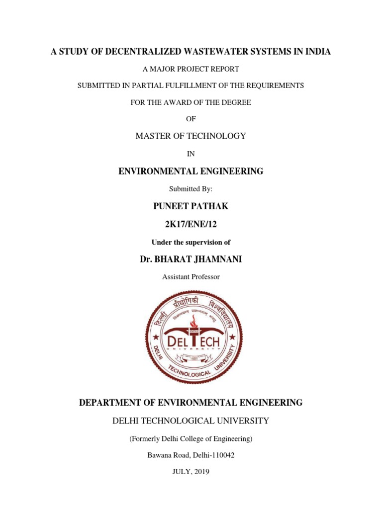 Decentralized Wastewater Systems in India | PDF
