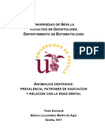 Anomalías dentarias: prevalencia y asociación con la edad dental