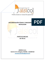 Documentación Técnica y ProceANCLAJESdimiento de Instalación Anclaje
