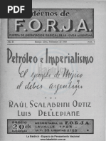 Cuaderno N°4. Petróleo e Imperialismo. Raúl Scalabrini Ortiz y Luis Dellepiane. Septiembre 1938