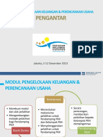 Pengantar: Modul Pengelolaan Keuangan & Perencanaan Usaha