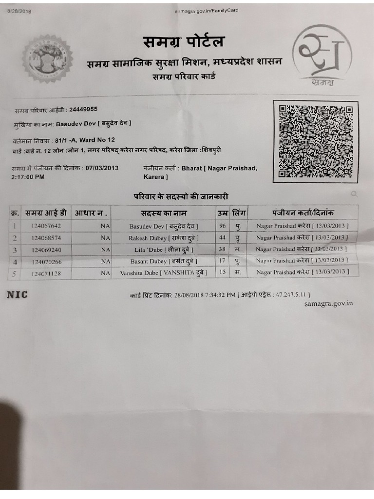 Samagra Id | PDF