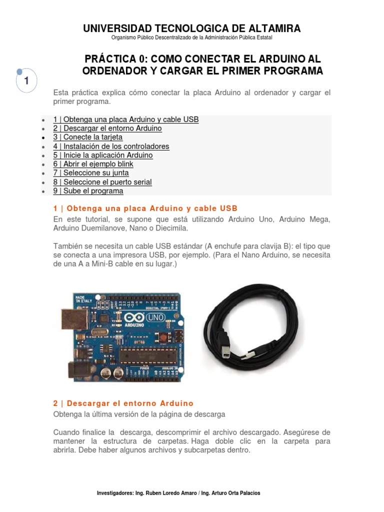 Conexión y Primer Programa en Arduino | PDF | USB | Windows Vista