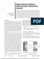 Robust Tolerance Synthesis With The Design of Experiments Approach