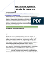 Pasos para Crear Una Agencia de Viajes