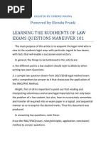 Learning The Rudiments of Law Exam Questions Maneuver 101