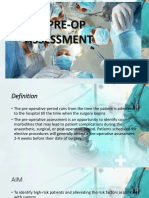 Pre-Op Assessment: Dr. Ayesha Ehsan House Surgeon S-II
