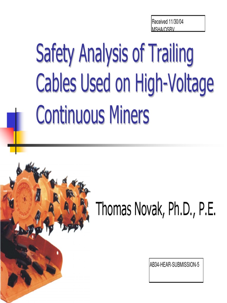Safety Analysis of Trailing Cables PDF Coaxial Cable Insulator