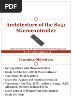 Architecture of The 8051 Microcontroller: 8 - 1 5 JANUARY 2018