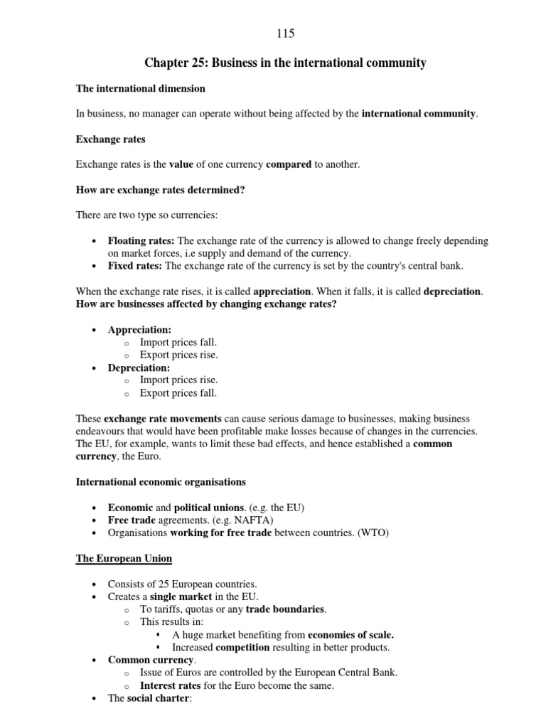 Exchange Rates in International Business | PDF | Exchange Rate | Trade