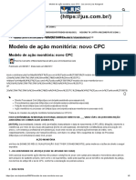 Modelo de Ação Monitória - NCPC