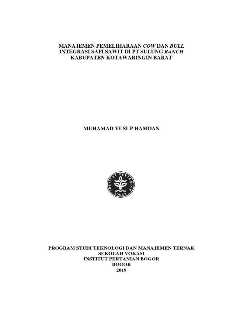 Manajemen Sapi di PT Sulung Ranch | PDF