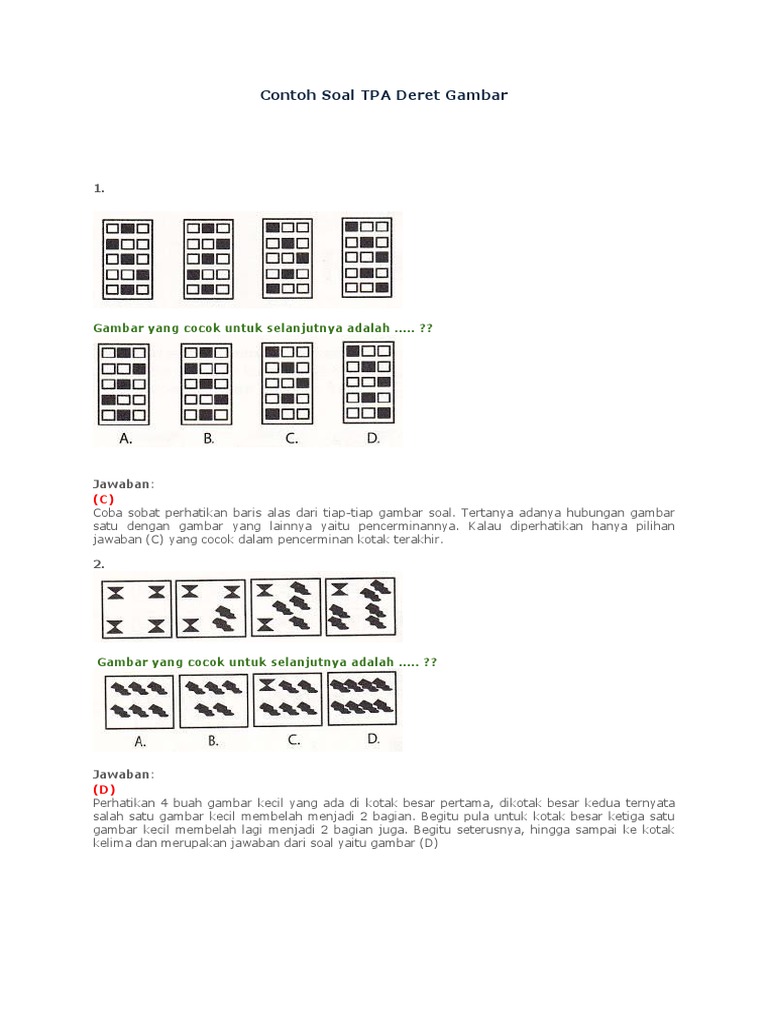Contoh Soal Tpa Deret Gambar Pdf