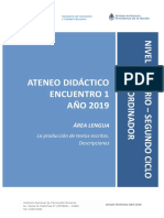 Nivel Primario - Ateneo Didactico 2019 Encuentro 1 - Segundo Ciclo Lengua - Carpeta Coordinador