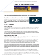 02.the Constitution of The Open Source Order of The Golden Dawn - Open Source Order of The Golden Dawn