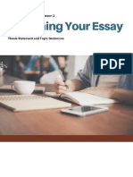 Argumentative Writing Lesson 2 Notes Topic Sentences and Thesis Statements PDF