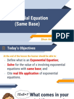 Lesson Exponential Equation
