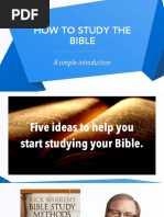 How To Study The Bible