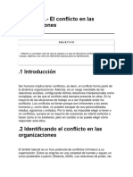 Conflicto organizacional: causas e identificación