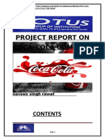 Project Report On Coca-Cola Company: Submitted By: Naveen Singh Rawat