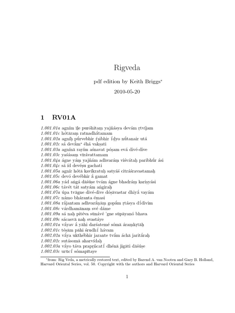 Rig Veda PDF | PDF