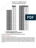 Gabarito Oficial Engenharia Mecânica PDF