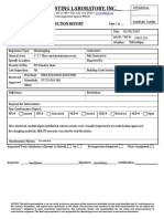 Municipal Testing Lab Inspection Report