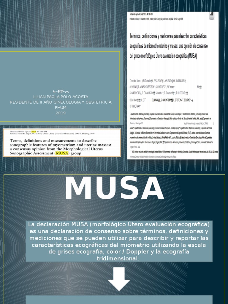 Criterios Musa | PDF | Ultrasonido médico | Útero