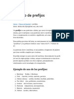 Prefijos Idioma Español - Gramática