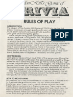 Avalon Hill Game Company's Game of Trivia Rules
