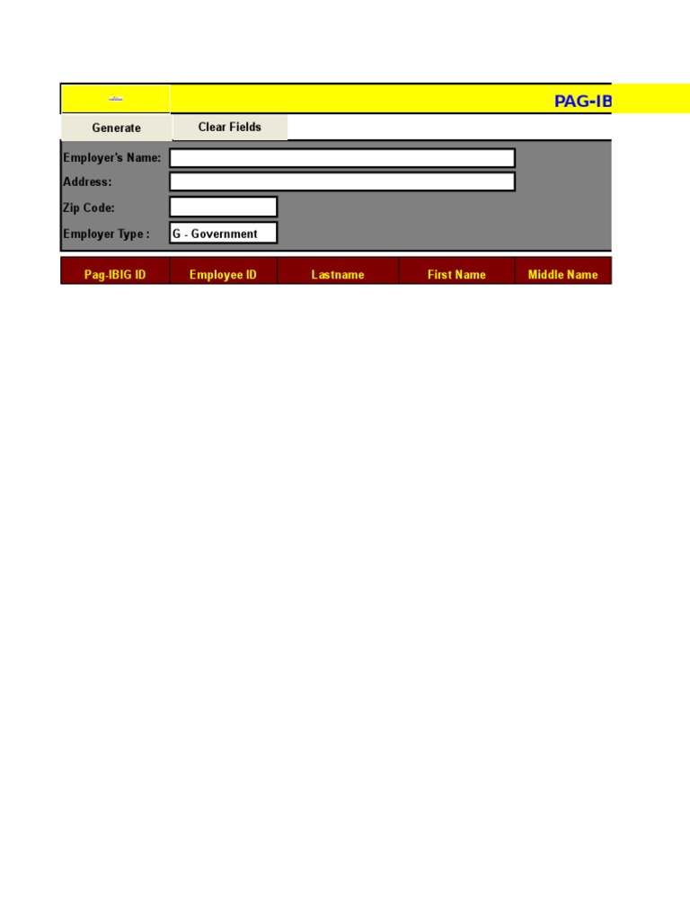 PAG-IBIG File Writer Tool | PDF