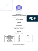 MIS Department of Bangladesh Stock Exchange Commission: A Report On