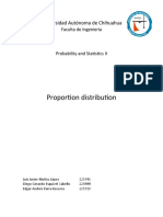 Proportion Distribution: Universidad Autónoma de Chihuahua