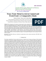 Trace Toxic Metal Levels in Canned and Fresh Food: A Comparative Study