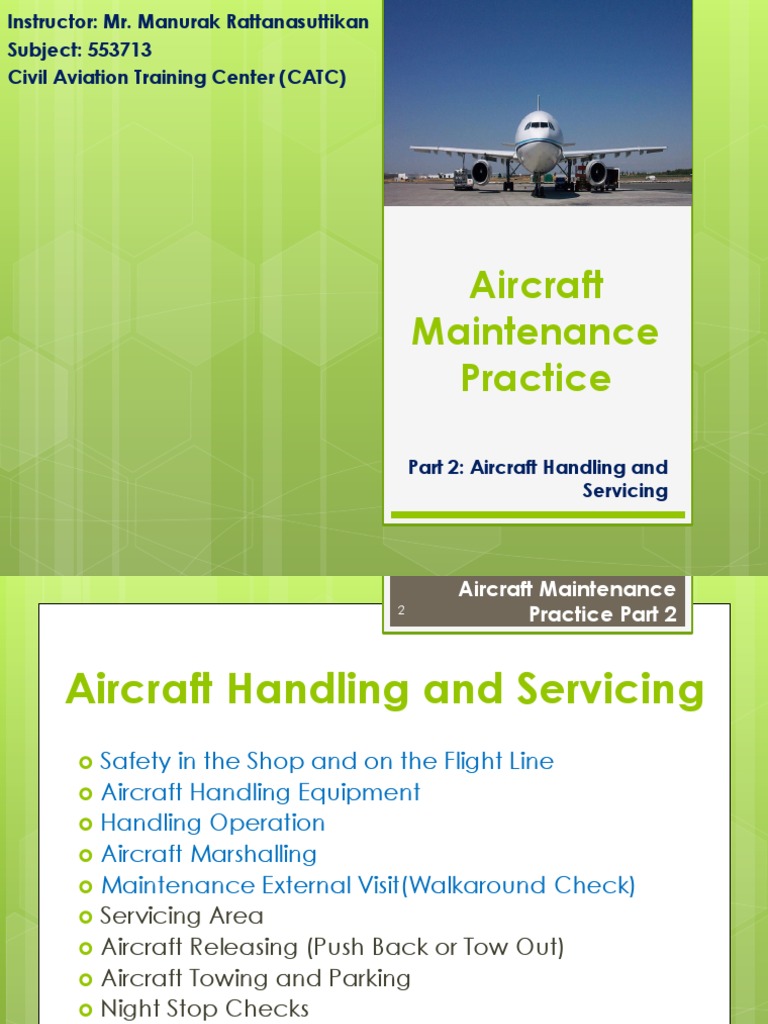 Aircraft Handling & Servicing Guide | PDF | Foreign Object Damage ...