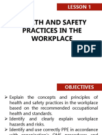 Health and Safety Practices in The Workplace: Lesson 1