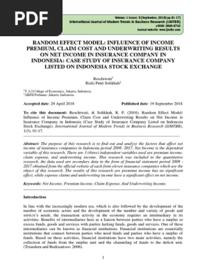 Ijmtbr 2018 03 09 01 Reinsurance Insurance