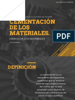 Cementación de Los Materiales.