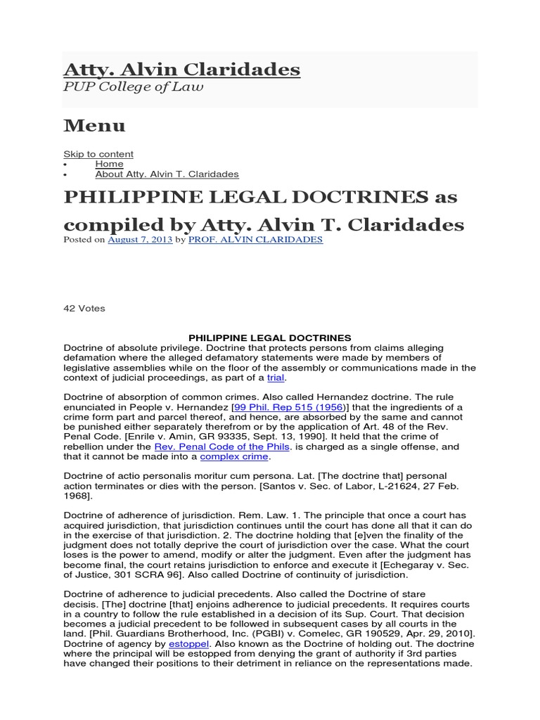 Doctrines PDF Laches (Equity) Estoppel