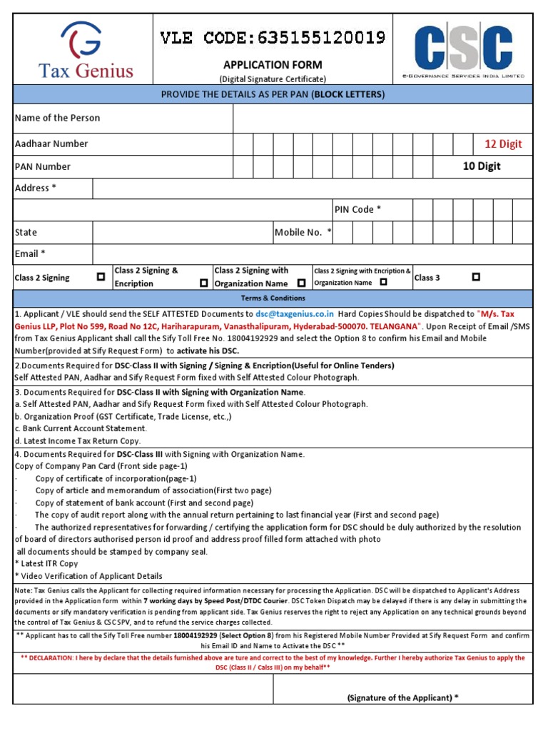 Application Form: Provide The Details As Per Pan (Block Letters) | PDF ...