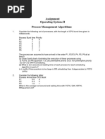 Assignment I OS II Algorithms