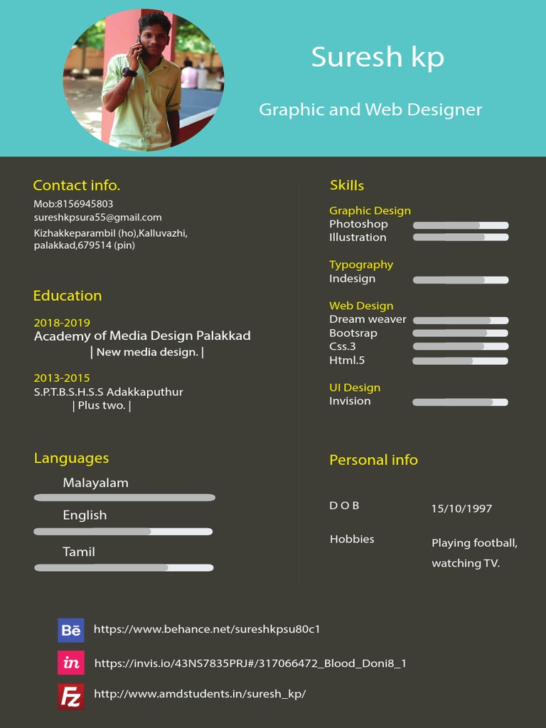 Suresh KP: Graphic and Web Designer | PDF