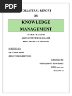 Knowledge Management: Collateral Report ON